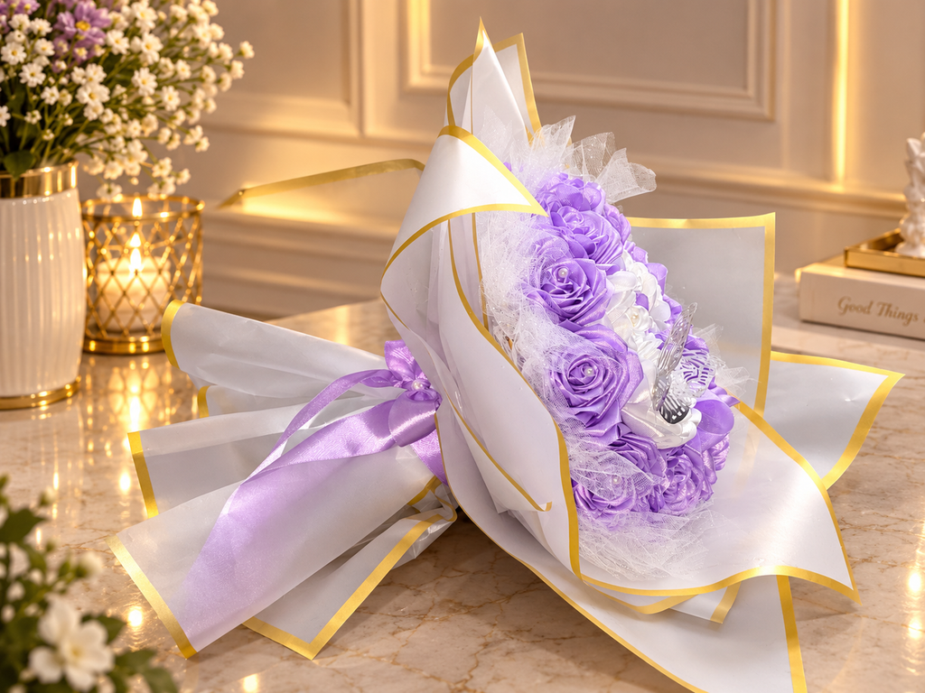 LAVENDER & WHITE CLASISIC BOUQUET