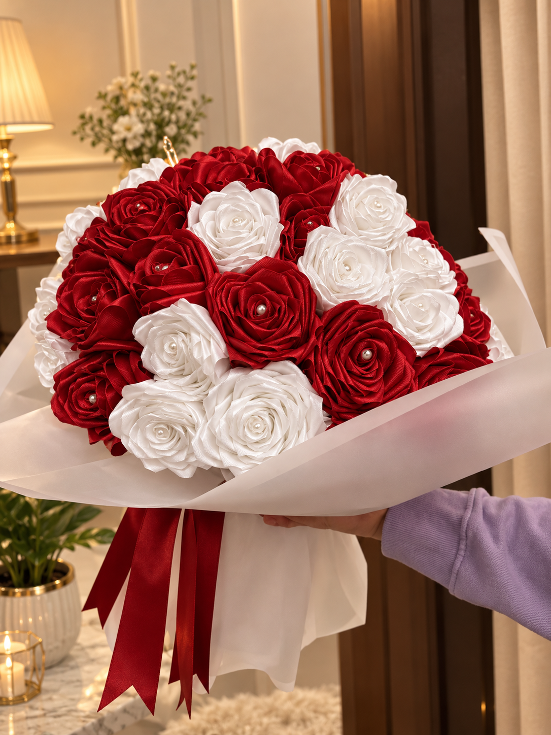 RED & WHITE ROYAL BOUQUET