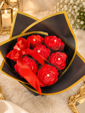 RED MINI BOUQUET(WRAPPED IN BLACK)